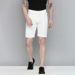 Men White Slim Fit Shorts